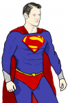 Superman, drawn with Bamboo tablet